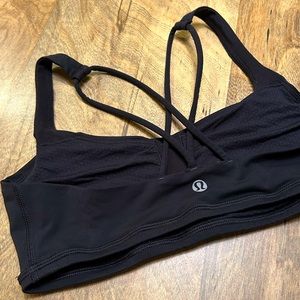 Lululemon Black Strappy Sports Bra